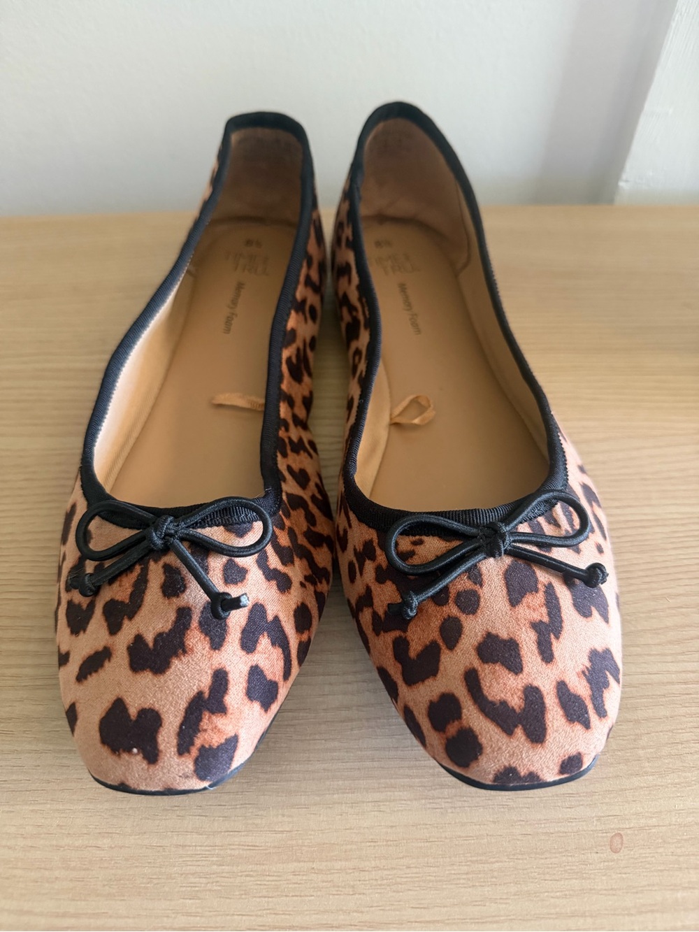Time and Tru | Leopard | Ballet Flats | Memory Foam | Size 8.5
